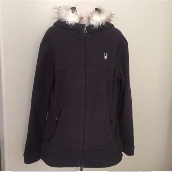 Spyder Tops - spyder fleece hoodie with faux fur hood